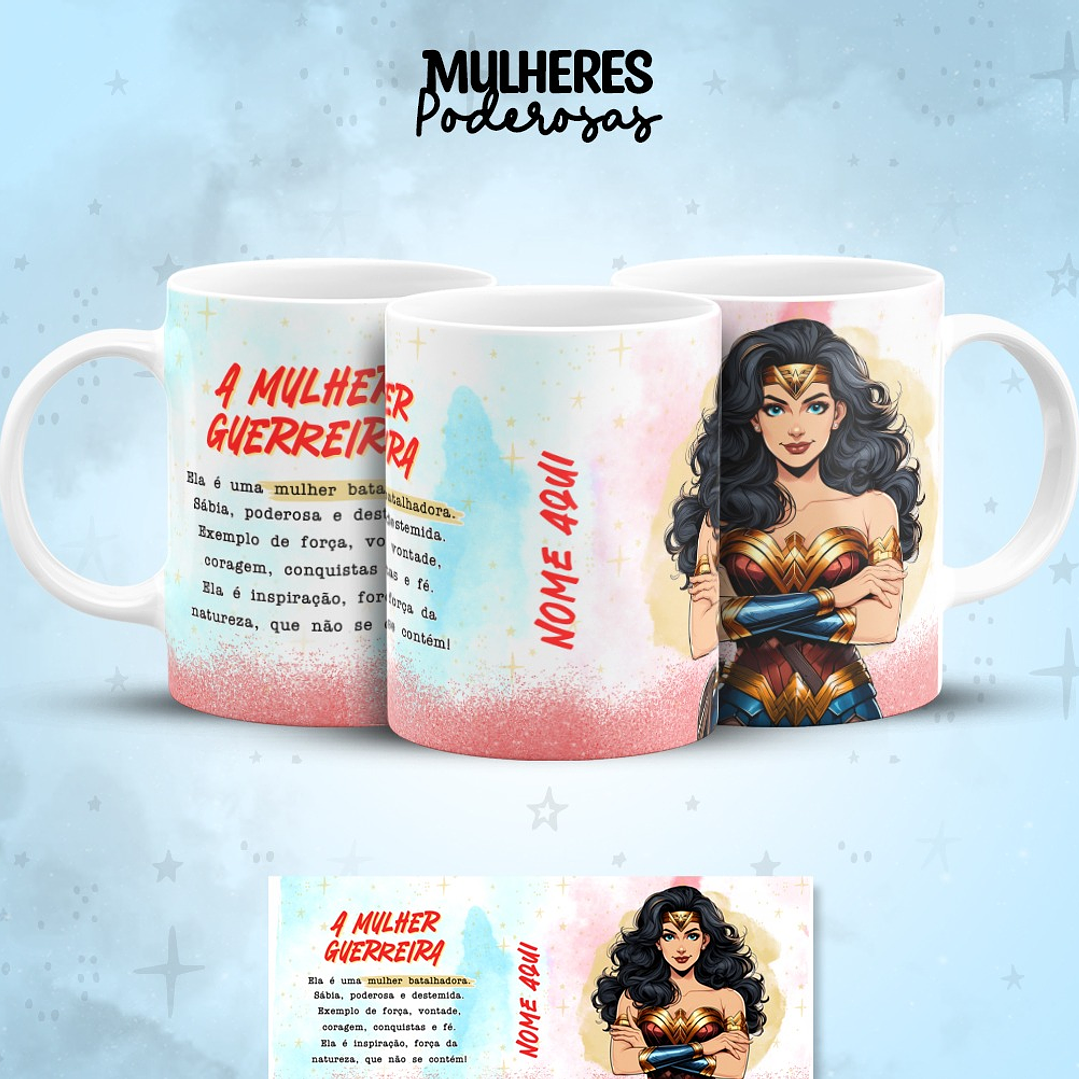 17 Artes para Caneca Dia das  Mulheres Personagens Arquivo em Jpg  11
