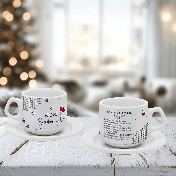 Arte Caneca Secretária do Lar Caneca e Xícara Arquivo Editável 2