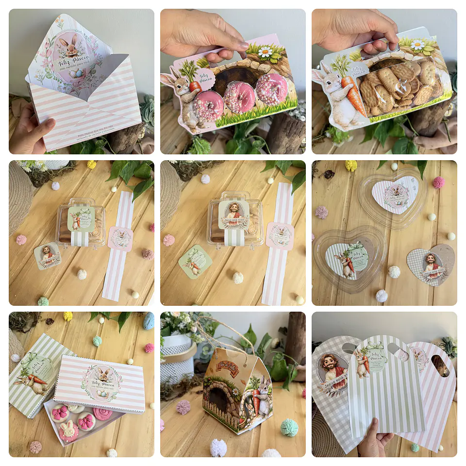 Arquivos Mimos Páscoa Cristã e Coelhinho Arquivo Editável em Canva 3