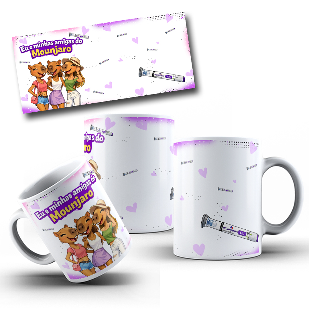 7 Artes para Canecas Mounjaro Arquivo em Png  2