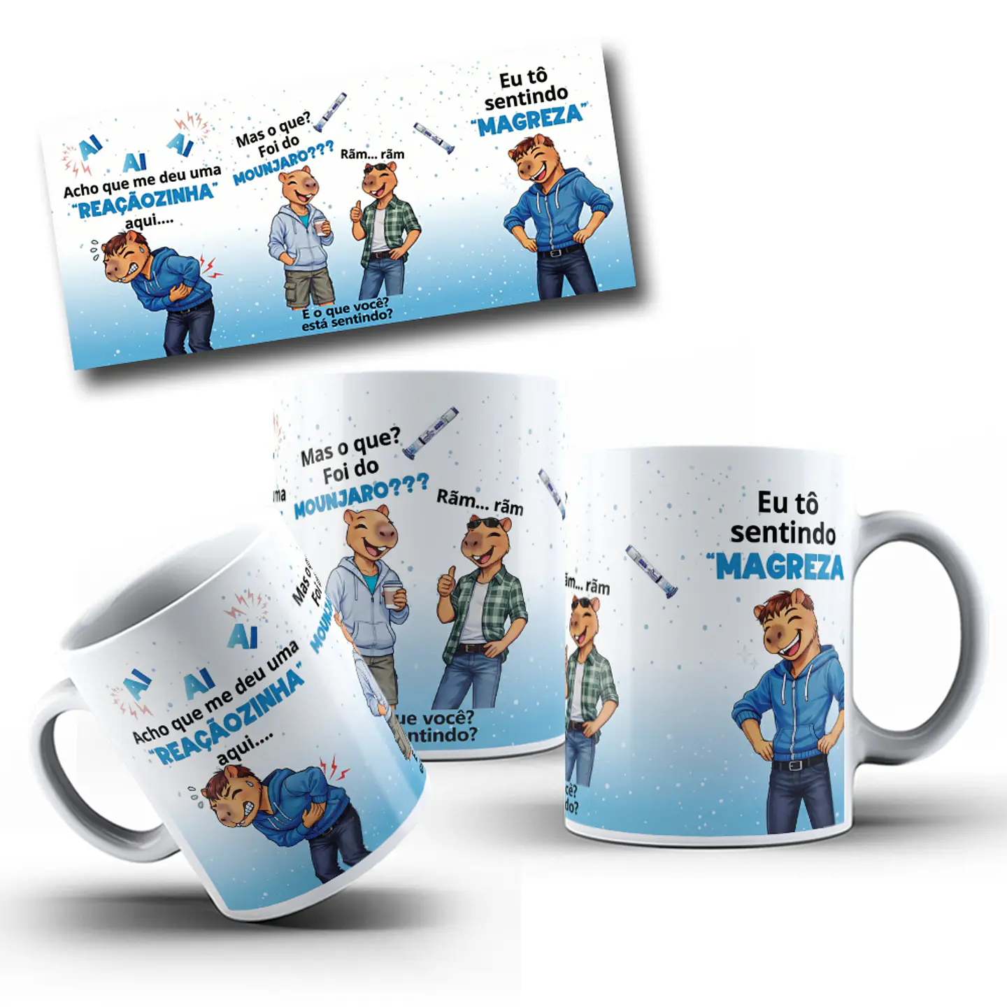 7 Artes para Canecas Mounjaro Arquivo em Png  5