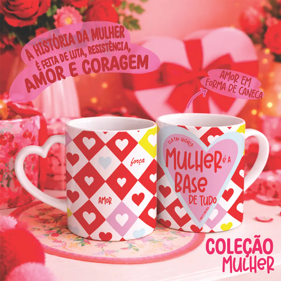 7 Artes para Caneca Dia Das Mulher Arquivo Editável  3