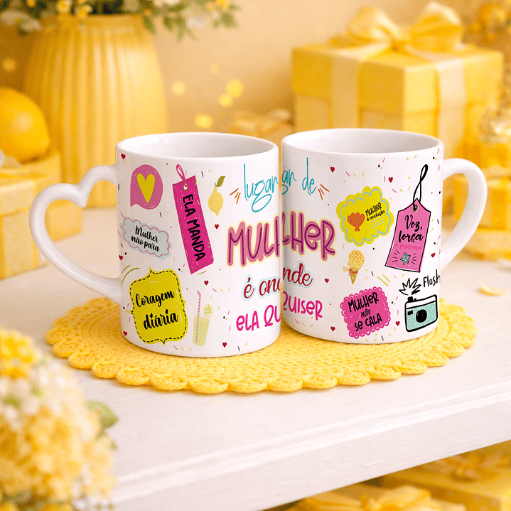 7 Artes para Caneca Dia Das Mulher Arquivo Editável  6