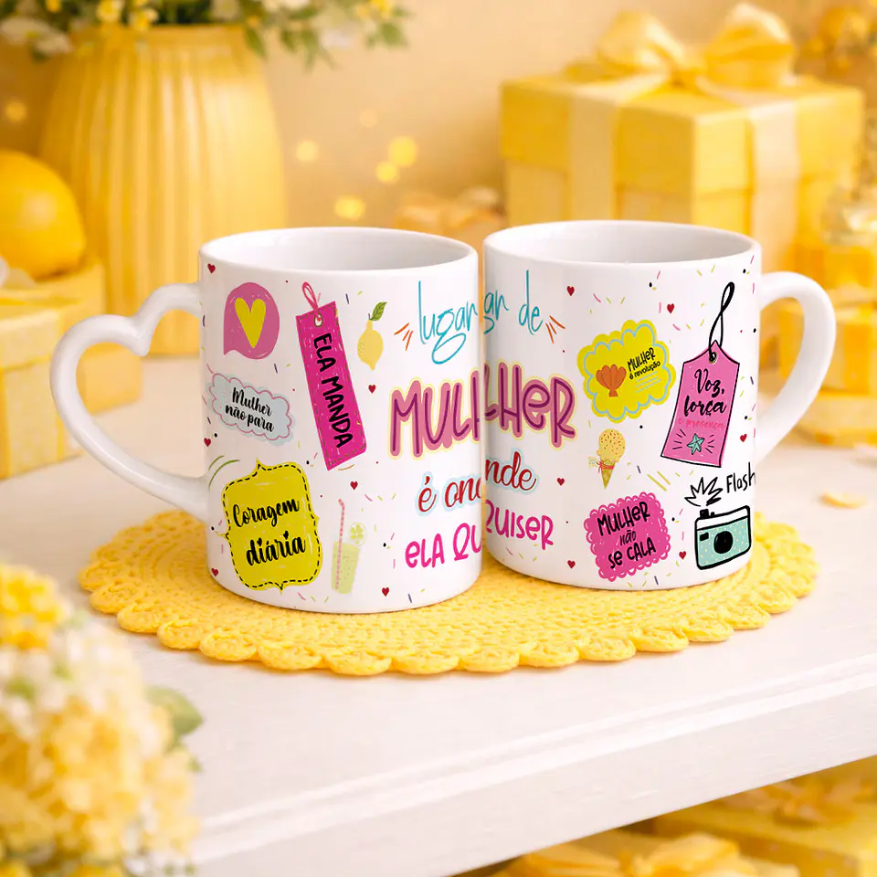 7 Artes para Caneca Dia Das Mulher Arquivo Editável  6