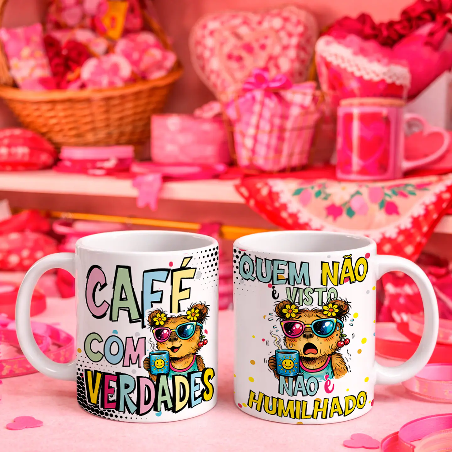 5 Artes para Caneca Café Com Verdades Frases Engraçadas Arquivo Editável  2