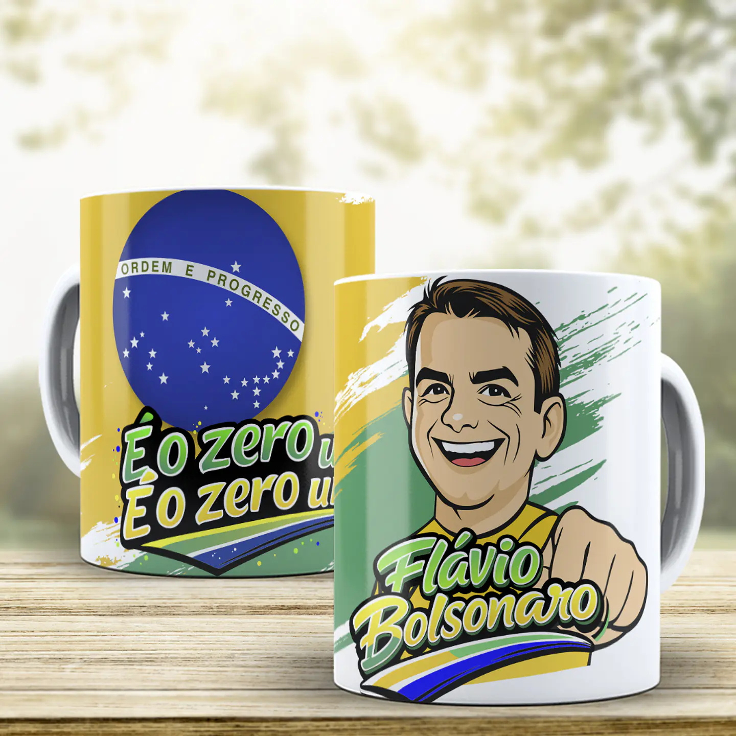 4 Artes para Caneca Flavio Bolsonaro Politica Arquivo em Editável  4