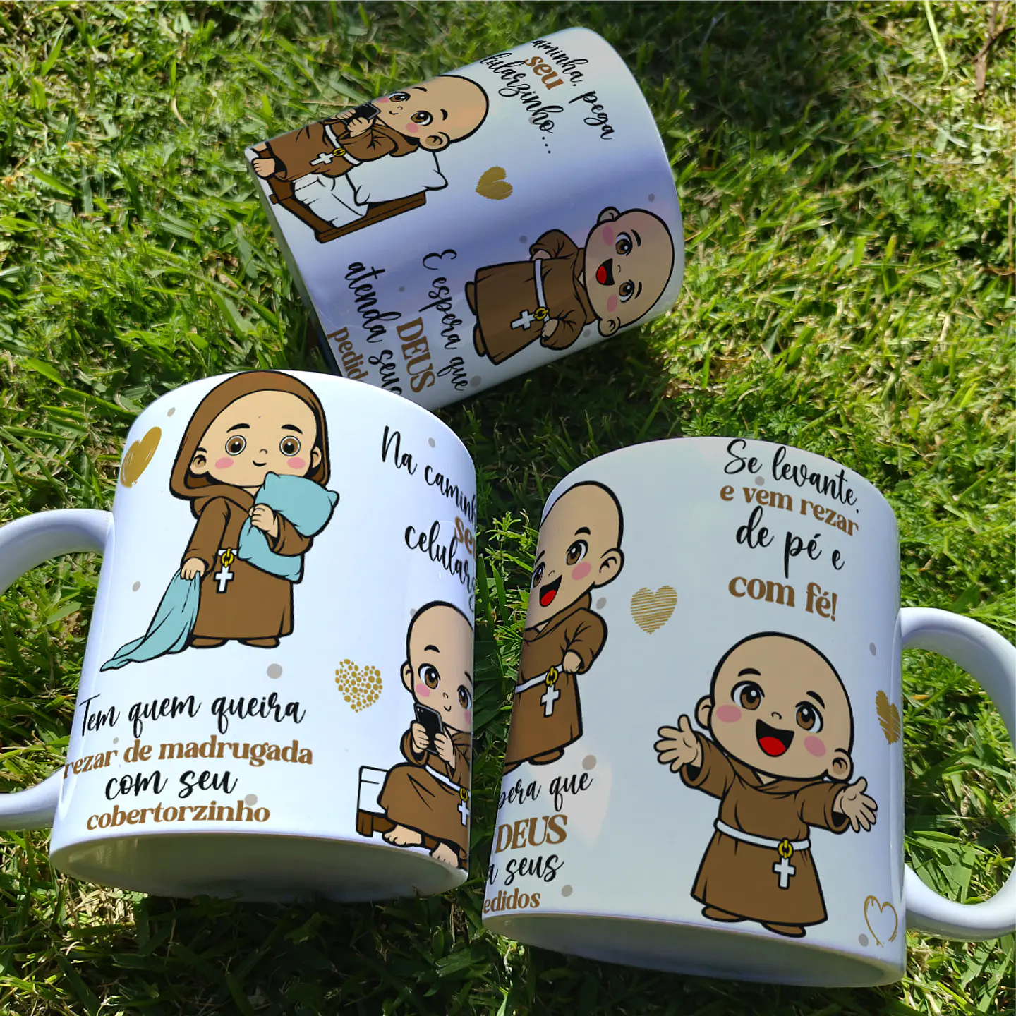 3 Artes para Caneca Frei em Orações Arquivo em Png 1