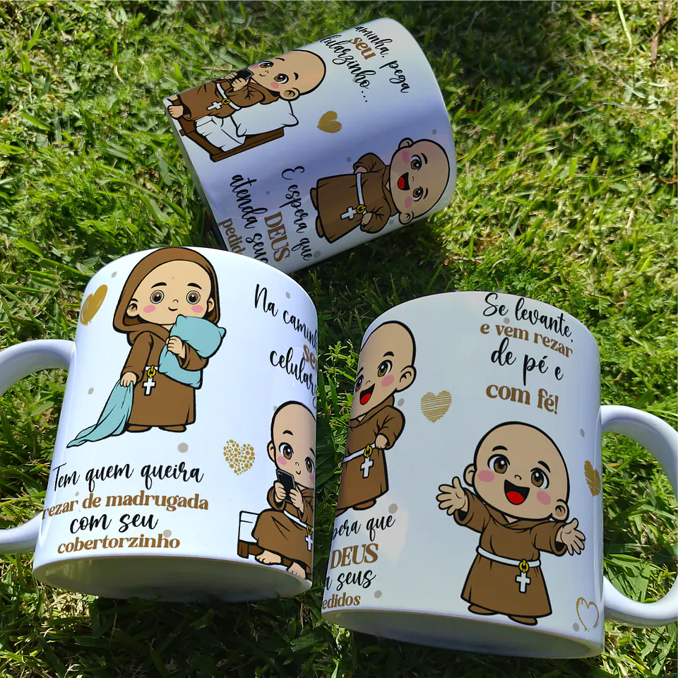 3 Artes para Caneca Frei em Orações Arquivo em Png 1