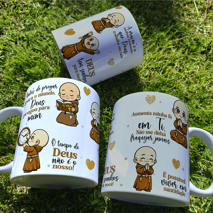 3 Artes para Caneca Frei em Orações Arquivo em Png 3