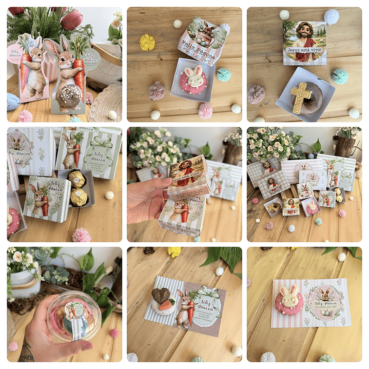 Arquivos Mimos Páscoa Cristã e Coelhinho Arquivo Editável em Canva 5