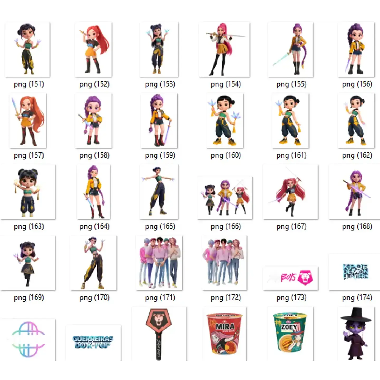 Kit Digital Guerreiras do K - Pop Arquivos em Png 2