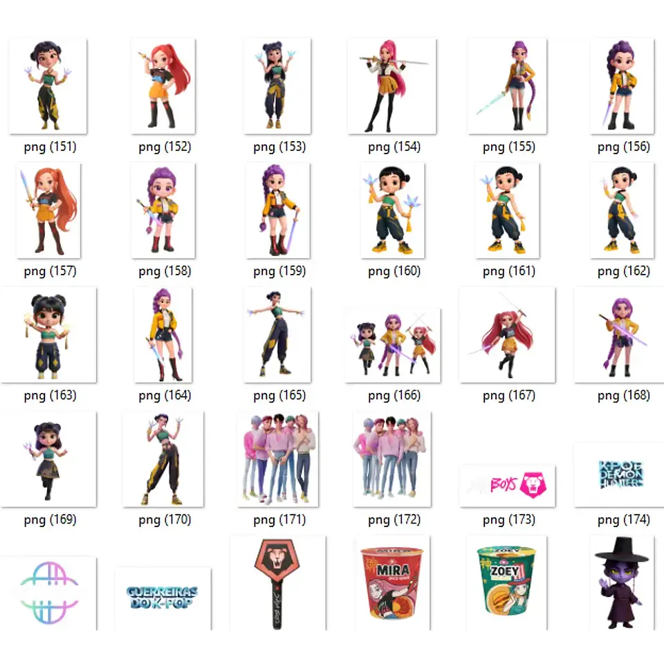 Kit Digital Guerreiras do K - Pop Arquivos em Png 2