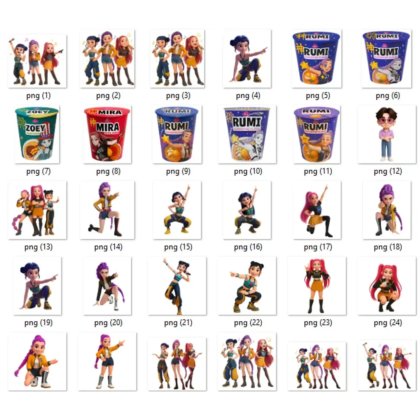 Kit Digital Guerreiras do K - Pop Arquivos em Png 4