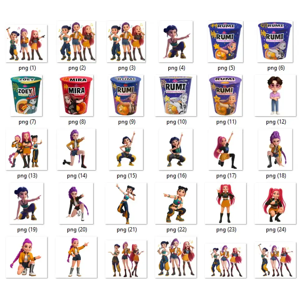 Kit Digital Guerreiras do K - Pop Arquivos em Png 4