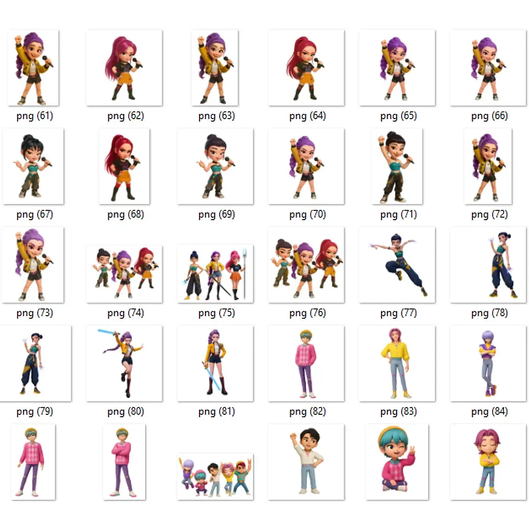 Kit Digital Guerreiras do K - Pop Arquivos em Png 5