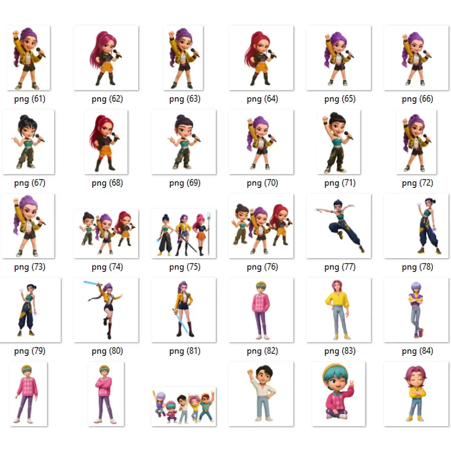 Kit Digital Guerreiras do K - Pop Arquivos em Png 5