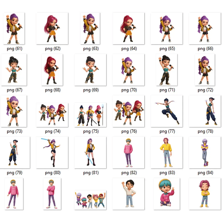 Kit Digital Guerreiras do K - Pop Arquivos em Png 5