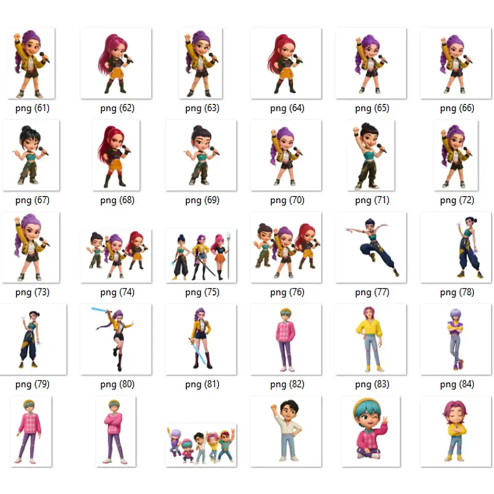 Kit Digital Guerreiras do K - Pop Arquivos em Png 5