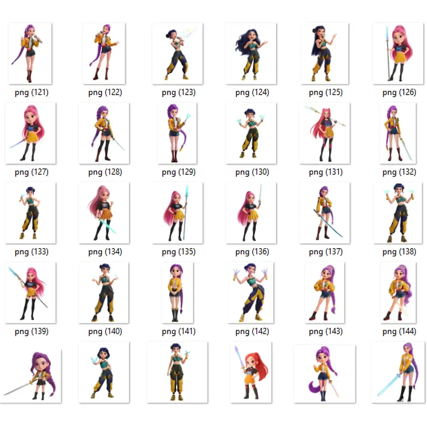 Kit Digital Guerreiras do K - Pop Arquivos em Png 6