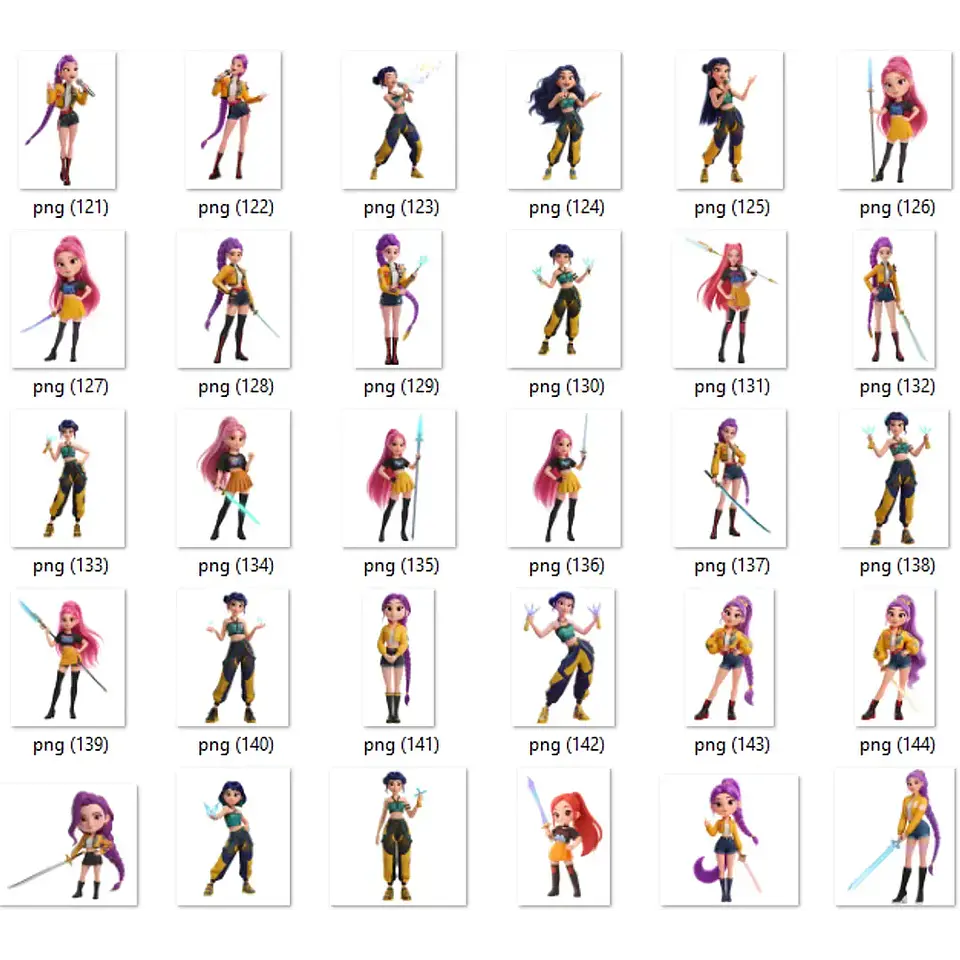 Kit Digital Guerreiras do K - Pop Arquivos em Png 6