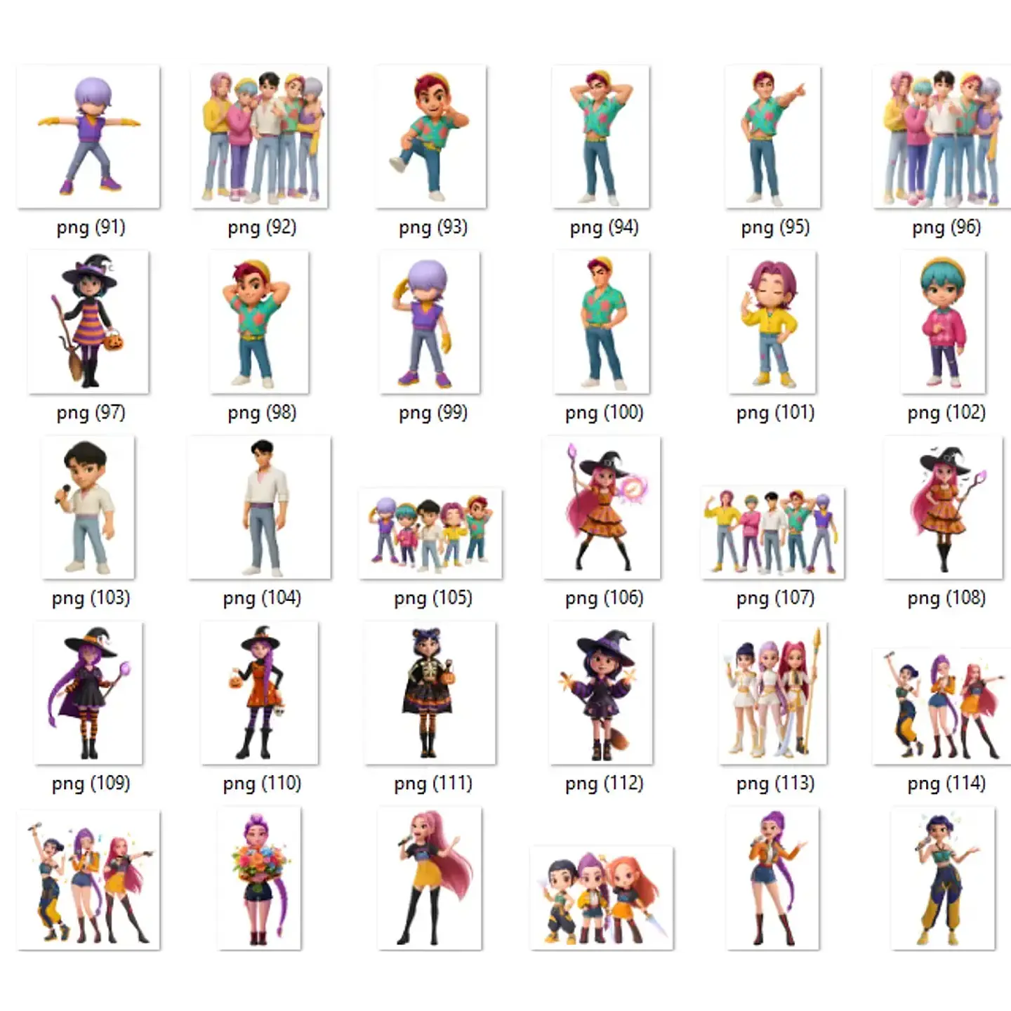 Kit Digital Guerreiras do K - Pop Arquivos em Png 7