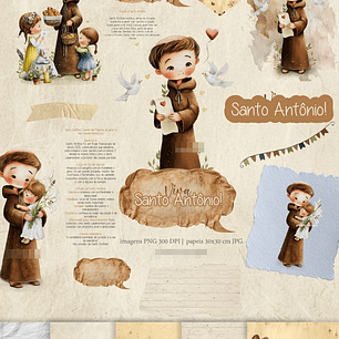 Kit Digital Viva Santo Antônio Toninho Arquivos em Png 