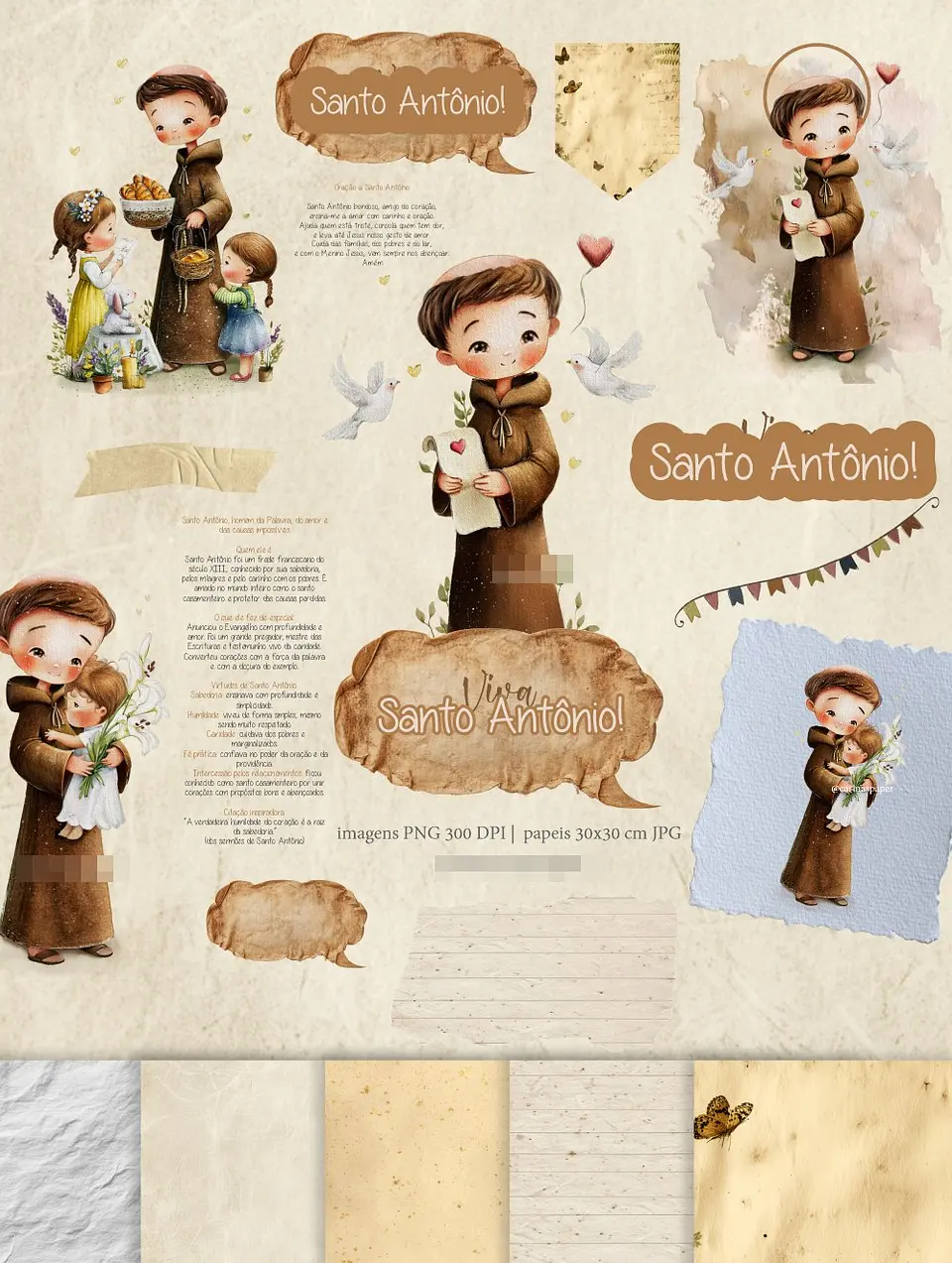 Kit Digital Viva Santo Antônio Toninho Arquivos em Png  1