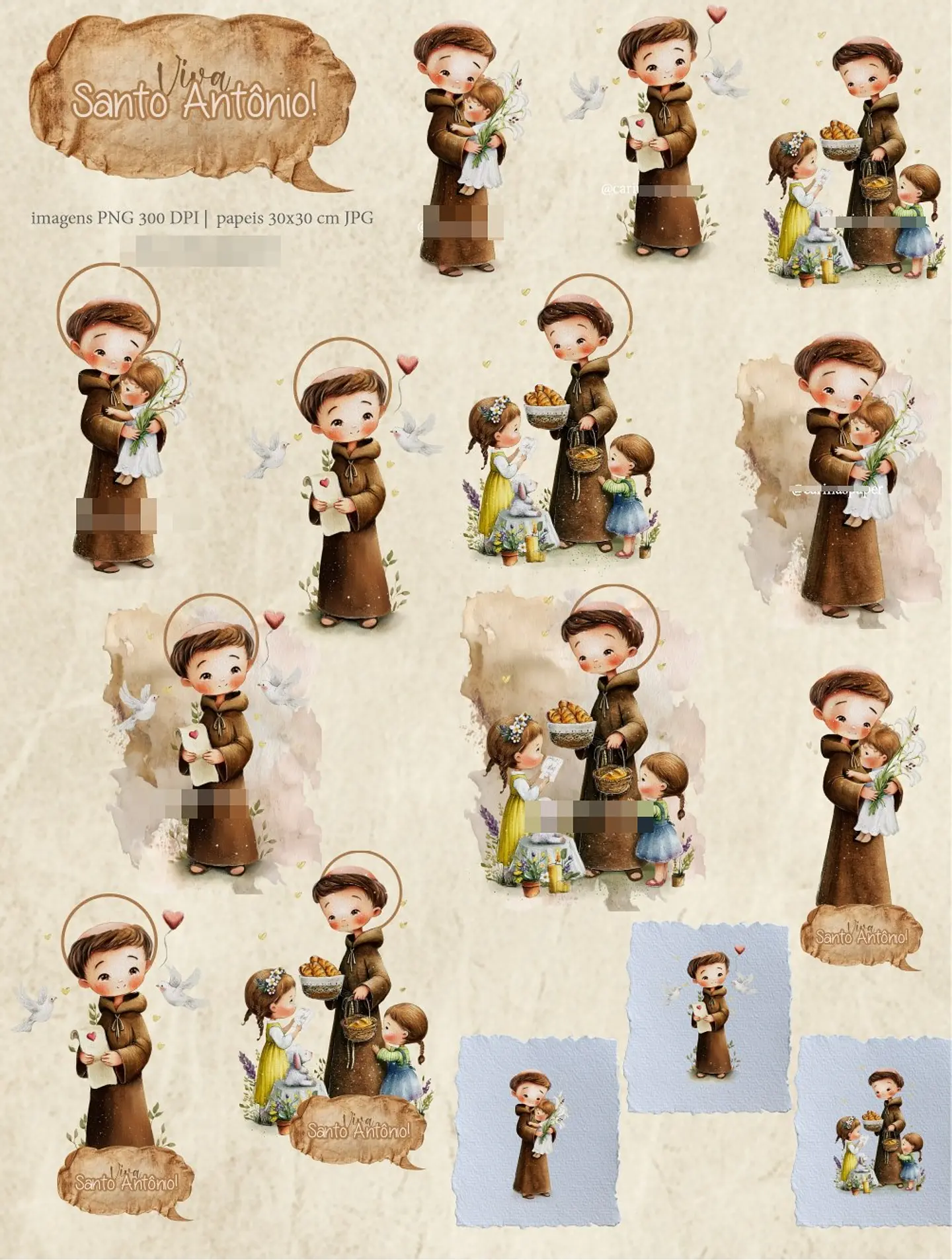 Kit Digital Viva Santo Antônio Toninho Arquivos em Png  5
