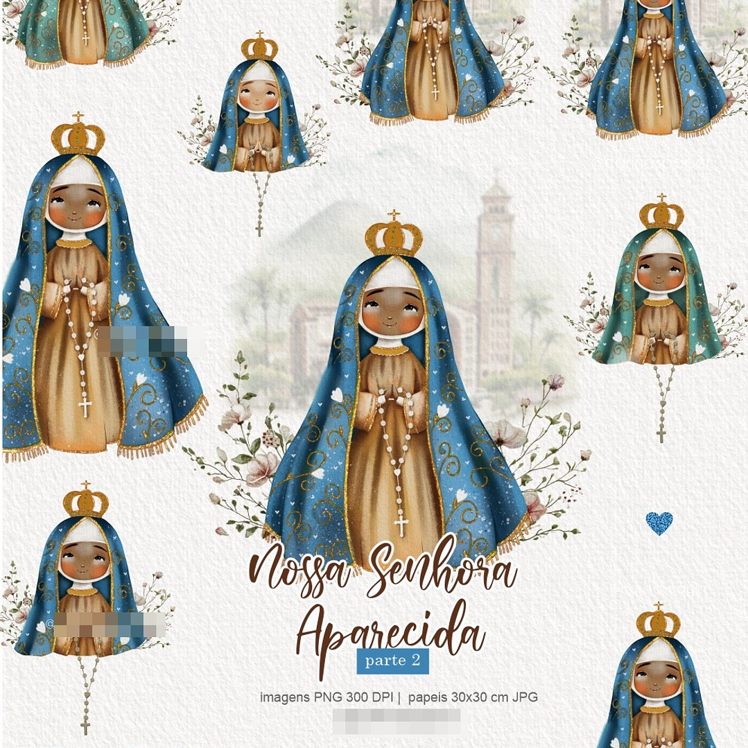 Kit Digital Nossa Senhora Aparecida Arquivos em Png  1
