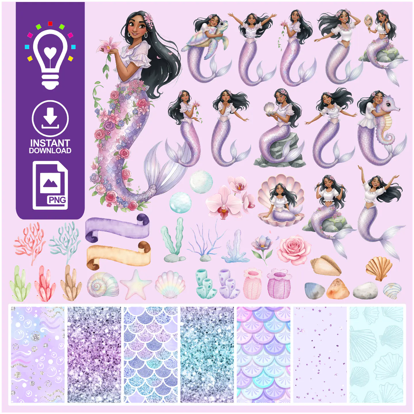 Kit Digital Isabel Madrigal Sereia Arquivos em Png 1