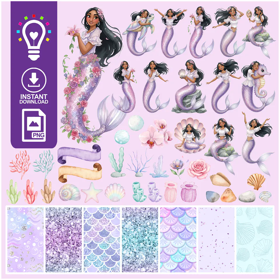 Kit Digital Isabel Madrigal Sereia Arquivos em Png 1