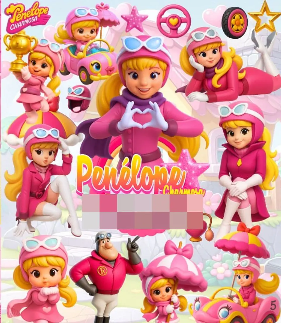 Kit Digital Penelope Charmosa Arquivos em Png 1