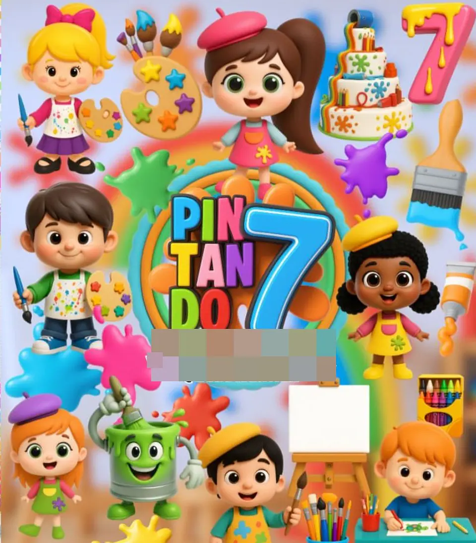 Kit Digital Pintando O Sete Arquivos em Png  1