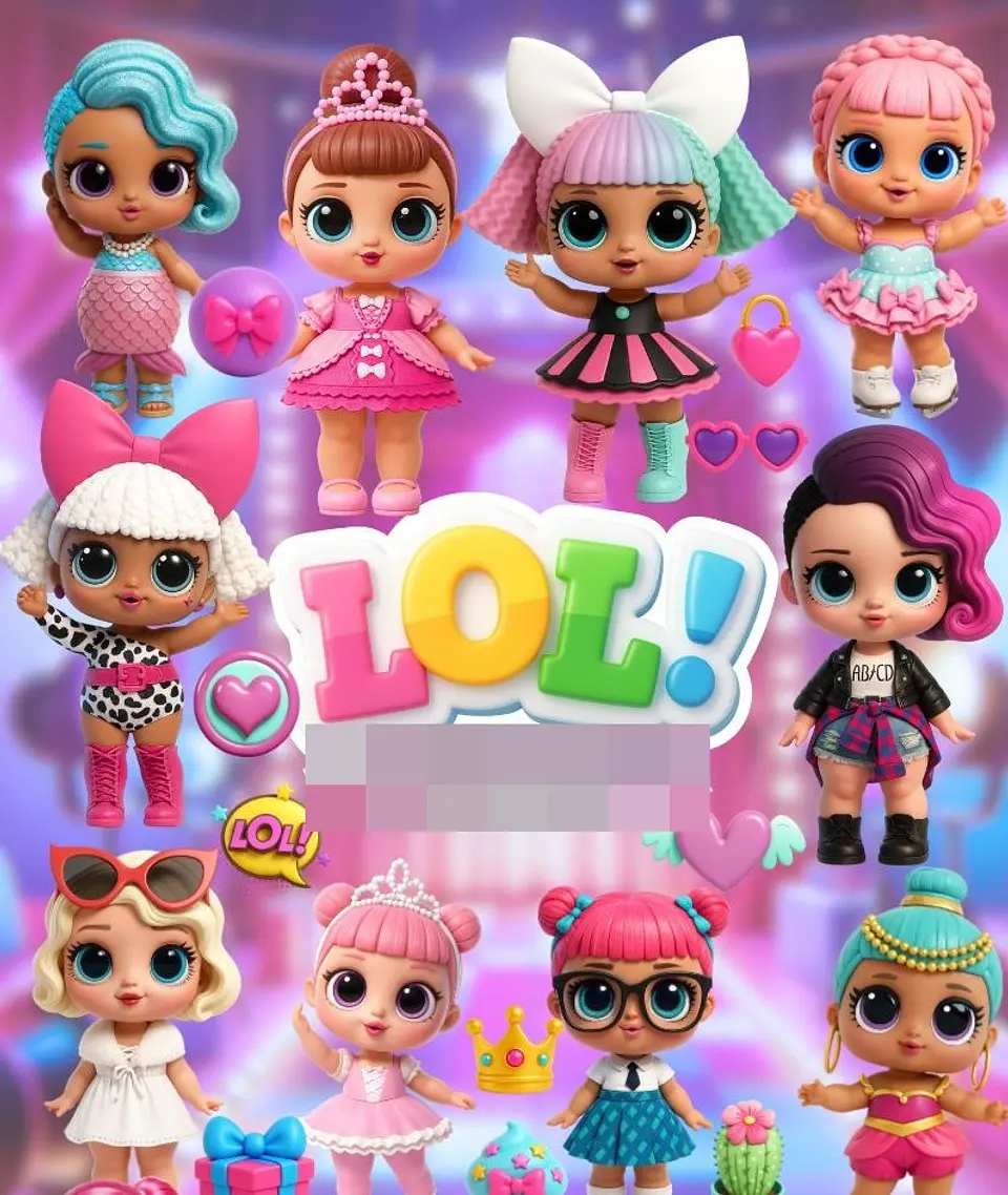 Kit Digital Lol Surprise 3D Arquivos em Png 1