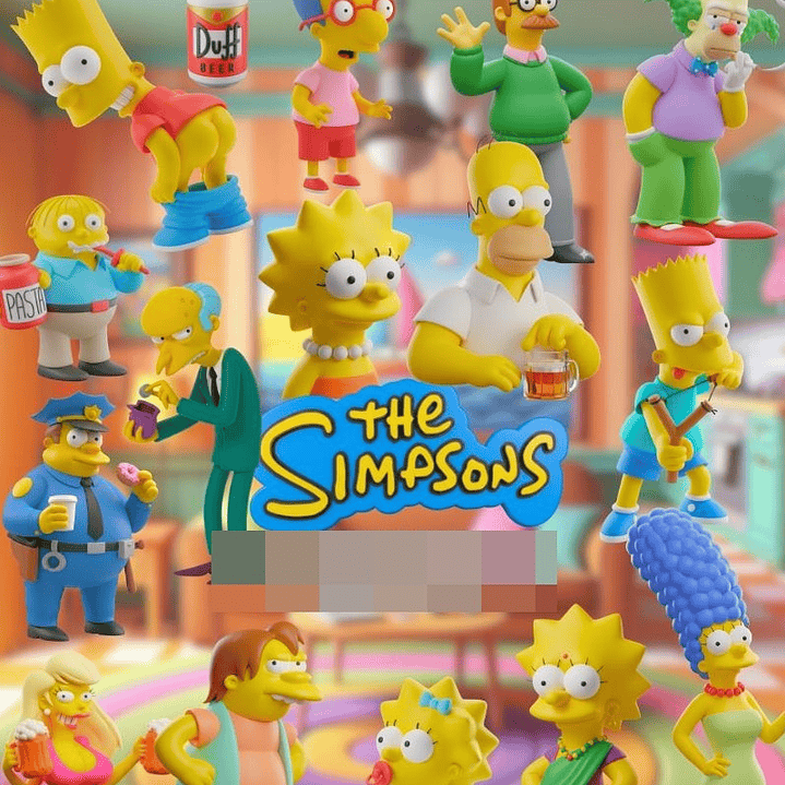 Kit Digital Os Simpsons 3D Arquivos em Png 1