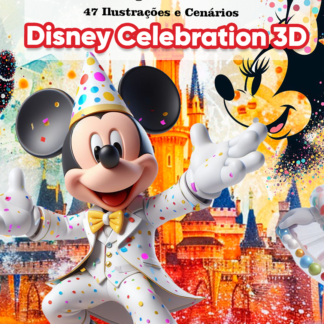 Kit Digital Disney Celebration Arquivos em Png 1