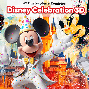 Kit Digital Disney Celebration Arquivos em Png