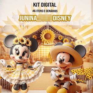 Kit Digital Festa Junina Disney Arquivos em Png
