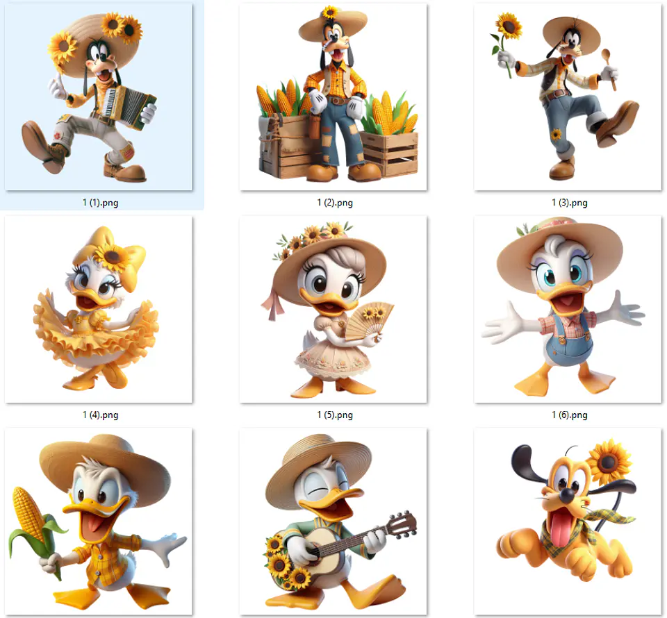 Kit Digital Festa Junina Disney Arquivos em Png 4