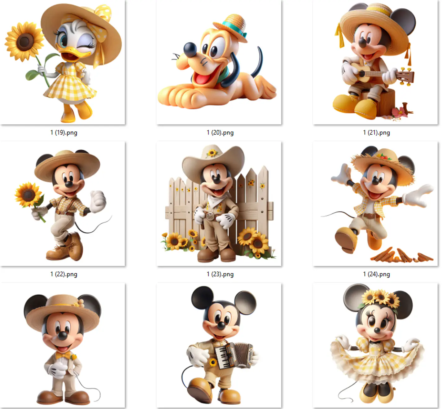 Kit Digital Festa Junina Disney Arquivos em Png 5