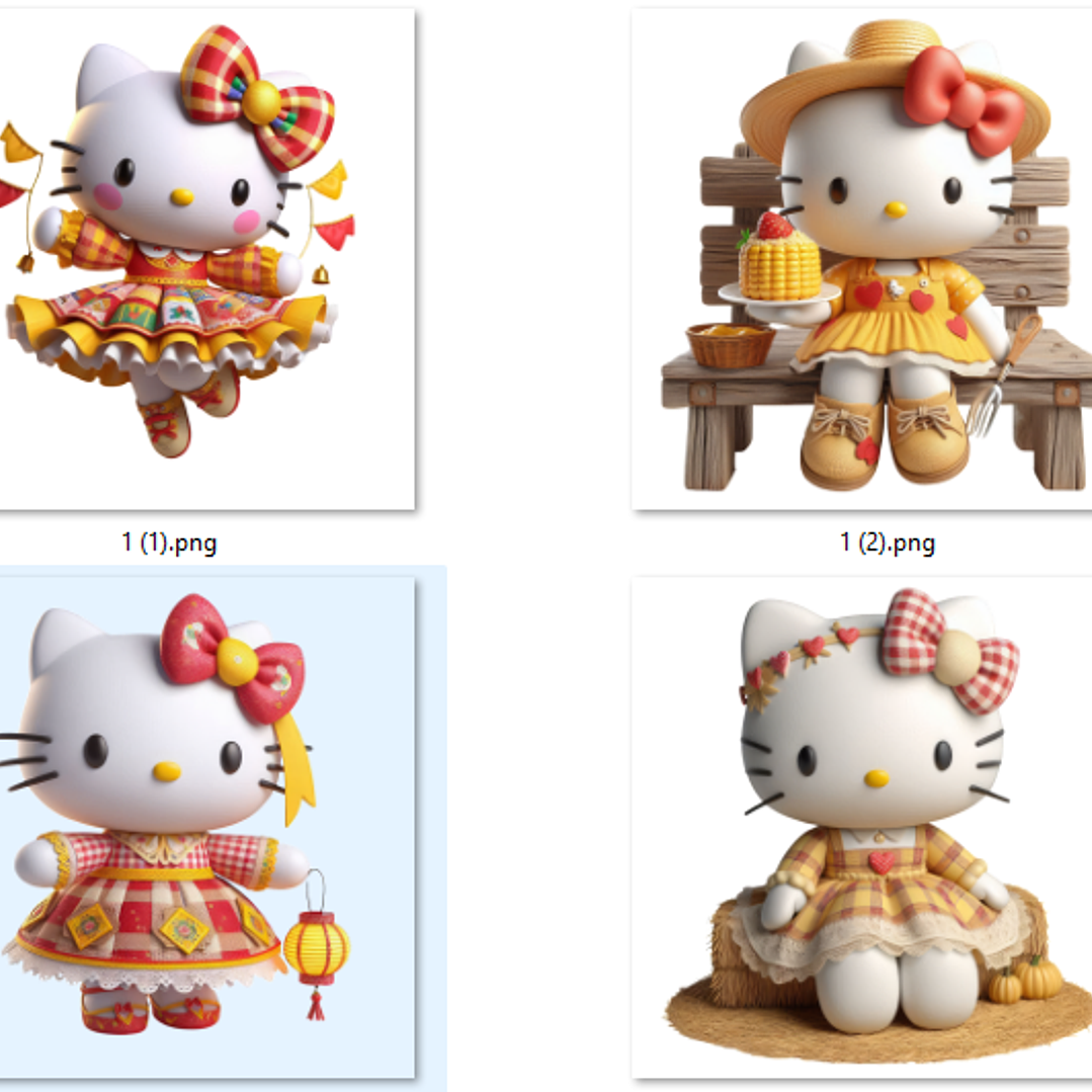 Kit Digital Festa Junina Hello Kitty Arquivos em Png 5