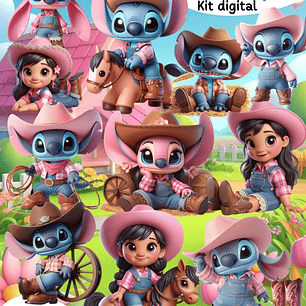 Kit Digital Lilo e Stitch Country Arquivos em Png