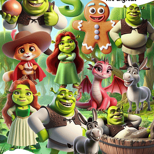 Kit Digital Shuerk e Fiona Arquivos em Png