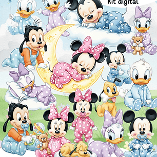 Kit Digital Turma do Mickey Baby Arquivos em Png