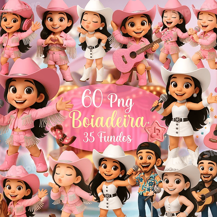 Kit Digital Boiadeira Arquivos em Png  1