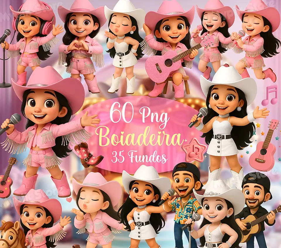 Kit Digital Boiadeira Arquivos em Png  1