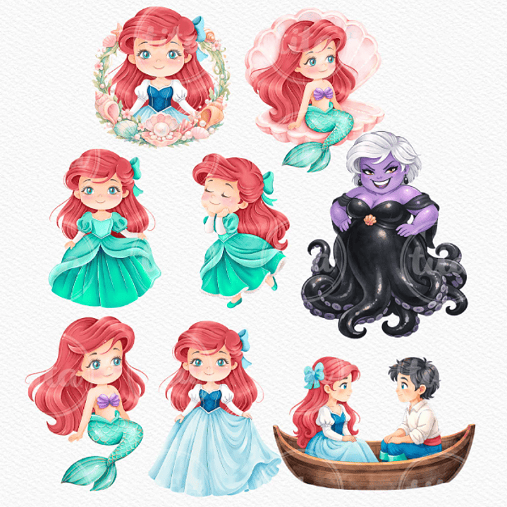 Kit Digital Princesas Era uma Vez Arquivos em Png 5