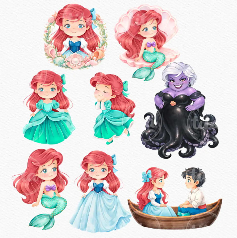 Kit Digital Princesas Era uma Vez Arquivos em Png 5