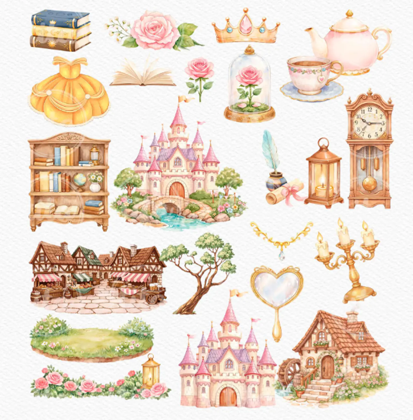 Kit Digital Princesas Era uma Vez Arquivos em Png 10