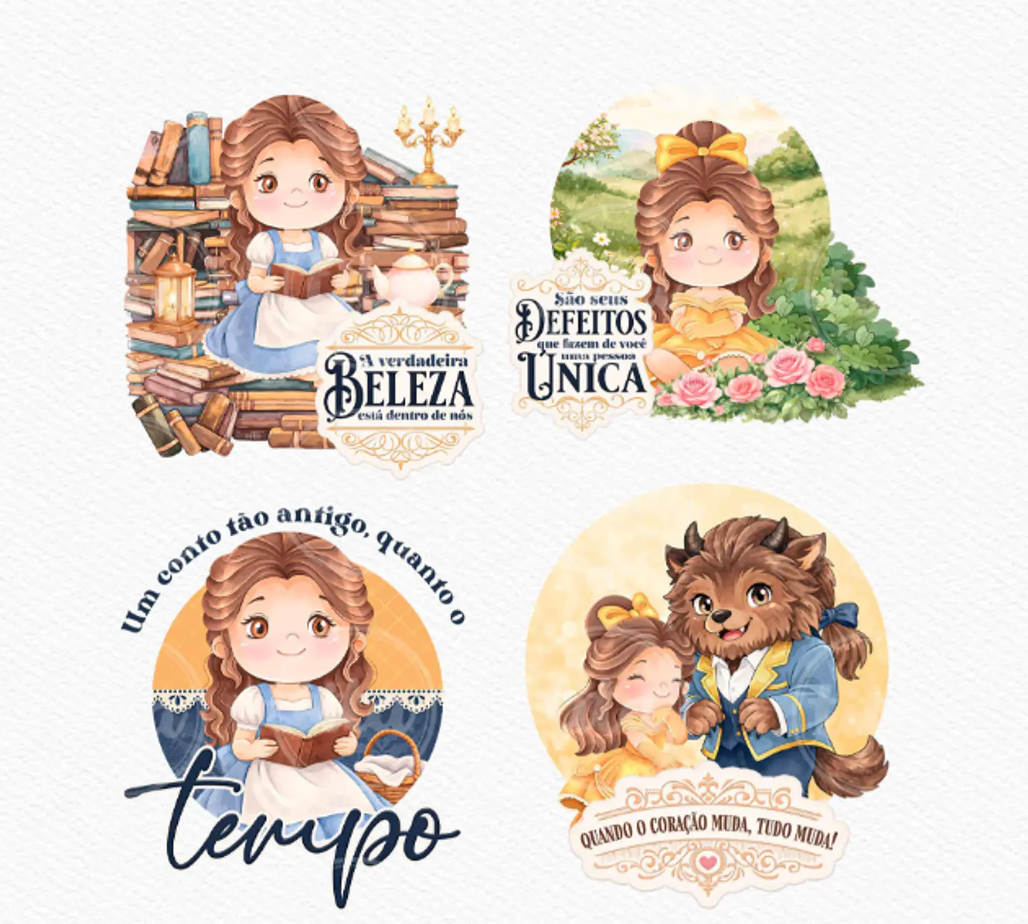 Kit Digital Princesas Era uma Vez Arquivos em Png 11